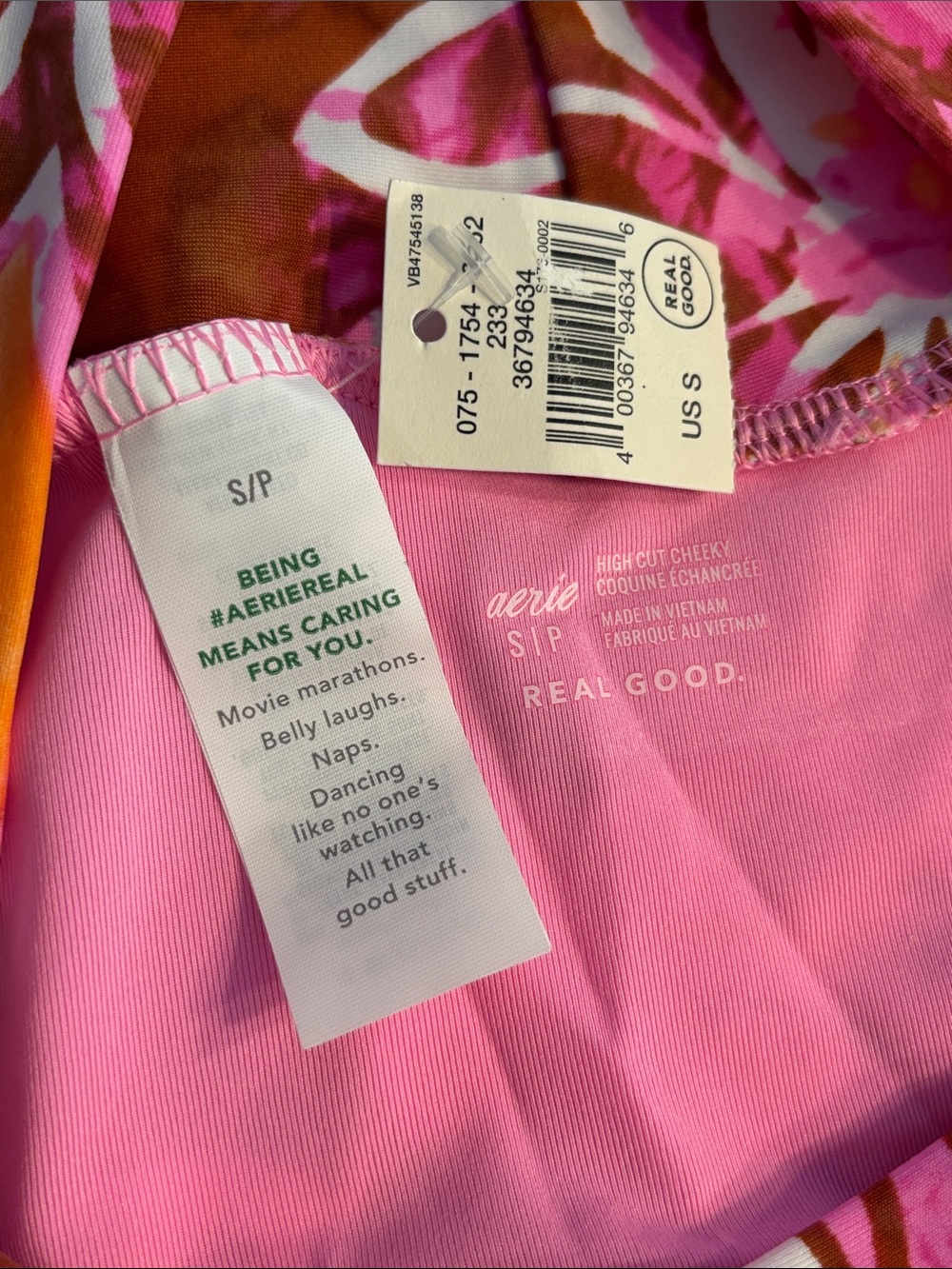 NWT Aerie High Cut Cheeky Tropical Floral Bikini Bottoms - Picture 5 of 7